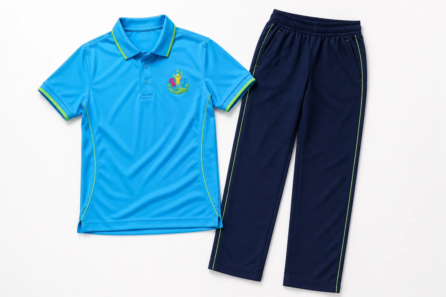 Custom branded work uniform polo shirt for childcare educators
