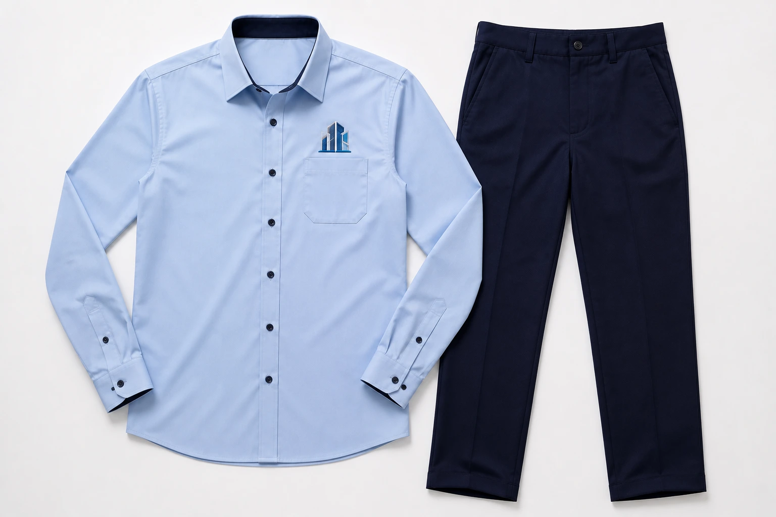 Custom branded work uniform polo shirt for corporate office staff