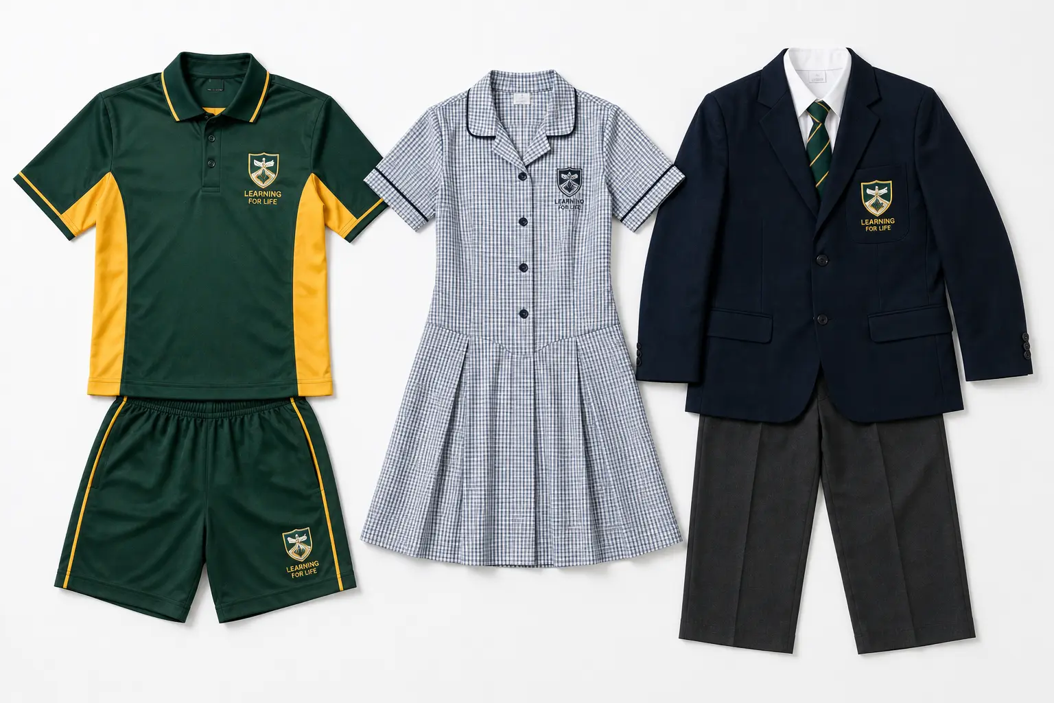 Custom branded work uniform polo shirt for school support staff